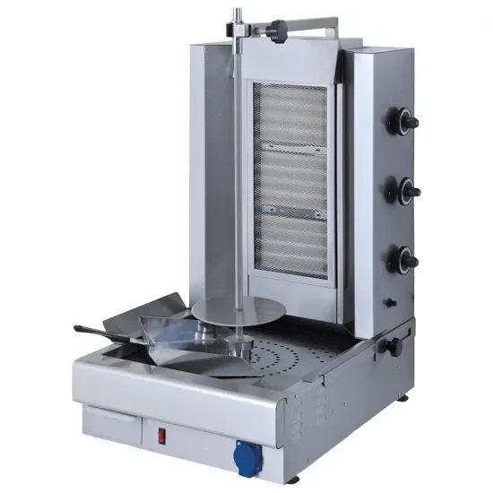 Grill à kebab à gaz avec 3 zones de chauffage moteur inférieur 30 kg Offre Limitée