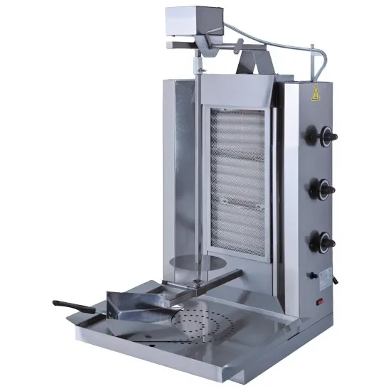 Retour Gratuit Grill à kebab à gaz avec 3 zones de chauffage moteur supérieur 30 kg