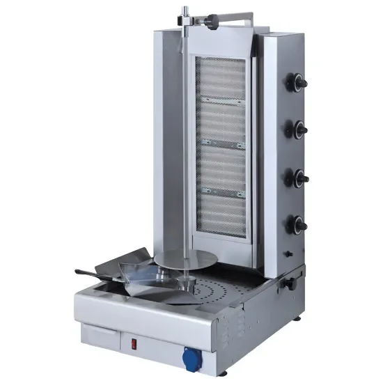 Dernier Modèle Grill à kebab à gaz avec 4 zones de chauffage moteur inférieur 70 kg