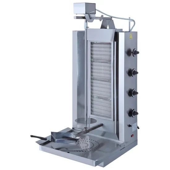 Acheter Direct Grill à kebab à gaz avec 4 zones de chauffage moteur supérieur 70 kg