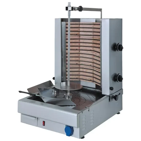 Grill à kebab électrique avec 2 zones de chauffage moteur inférieur 30 kg Nouvel Arrivage