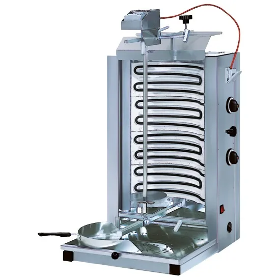 Grill à kebab électrique triphasé avec 2 zones de chauffage 30 kg puissance 6,4 kw Affaire À Saisir