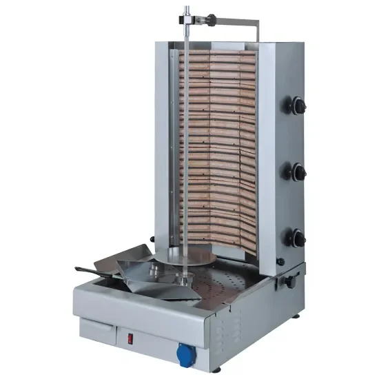Grill à kebab électrique avec 3 zones de chauffage moteur inférieur 70 kg Produit De Marque