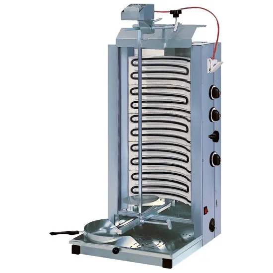 Grill à kebab électrique triphasé avec 3 zones de chauffage 70 kg Achetez Aujourd’hui