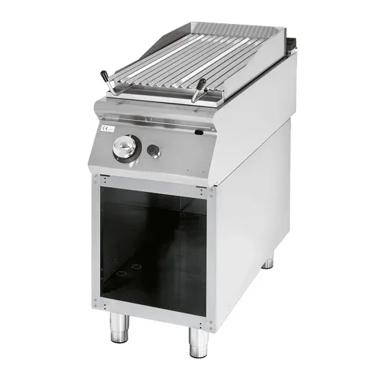 Produit De Marque Grill gaz pierre de lave inox à poser avec zone de cuisson 480x1020 mm