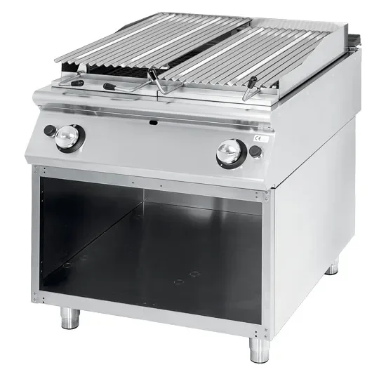 Grill gaz pierre de lave inox à poser avec 800 x 900 x 850 mm Paiement Sécurisé