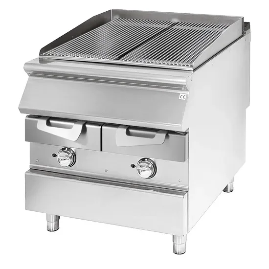 Grill gaz inox à poser - avec surface 720x640 mm et puissance 22 kw Expédition Rapide