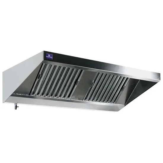 Hotte murale snack avec éclairage et 1200x1100 mm Must-Have