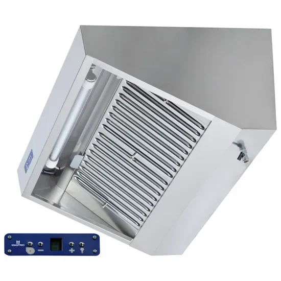 Hotte murale snack avec moteur éclairage et régulateur 2000x900 mm Acheter Direct