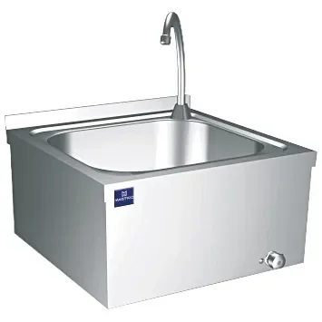 Lave-mains mural inox commande à genou avec cuve 450 x 450 x 215 mm Petit Prix