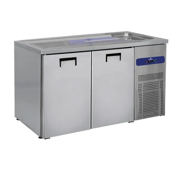Expédition Rapide Comptoir à bière inox 2 portes pour fûts 50 l température -2/+8°c