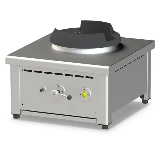 Achetez Aujourd’hui Plan de cuisson wok à gaz de table 1 brûleur - puissance 28 kw - 600 x 650 x 467 mm