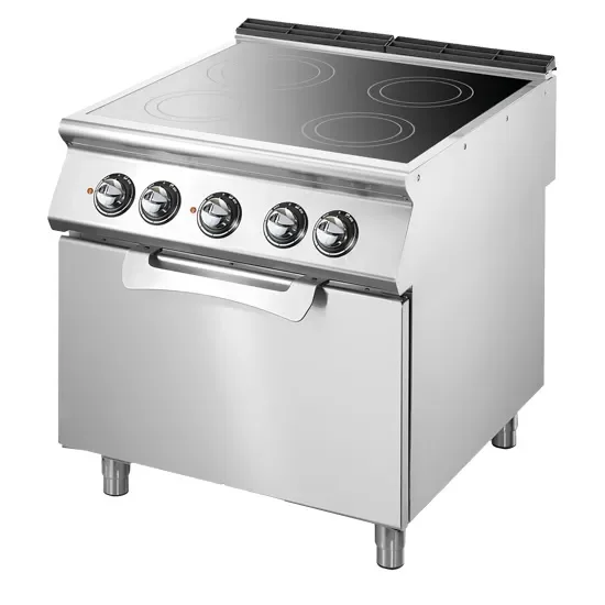Pas Cher Cuisinière vitrocéramique sur four électrique statique gn 2/1 avec 4 zones