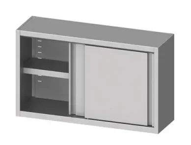 Authentique Armoire inox murale suspendue portes coulissantes 1300x400x600