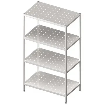 Achat Immédiat Étagère inox tablettes perforées 1400x800x1800 à monter