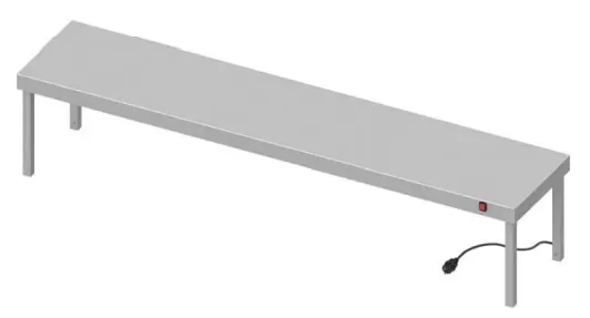 Étagère du chef inox chauffante 1 niveau 1700x400x400 Expédition Rapide