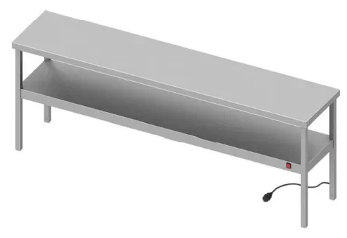 Étagère du chef inox chauffante 2 niveaux1500x300x700 Dernière Chance