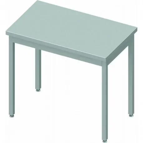 Table de travail inox centrale sans étagère 600x600x900 à monter Meilleure Vente