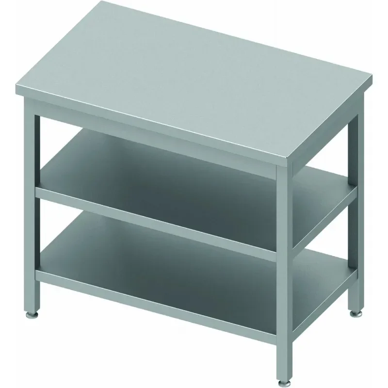 Table de travail inox centrale avec deux étagères 1800x800x900 à monter Affaire À Saisir
