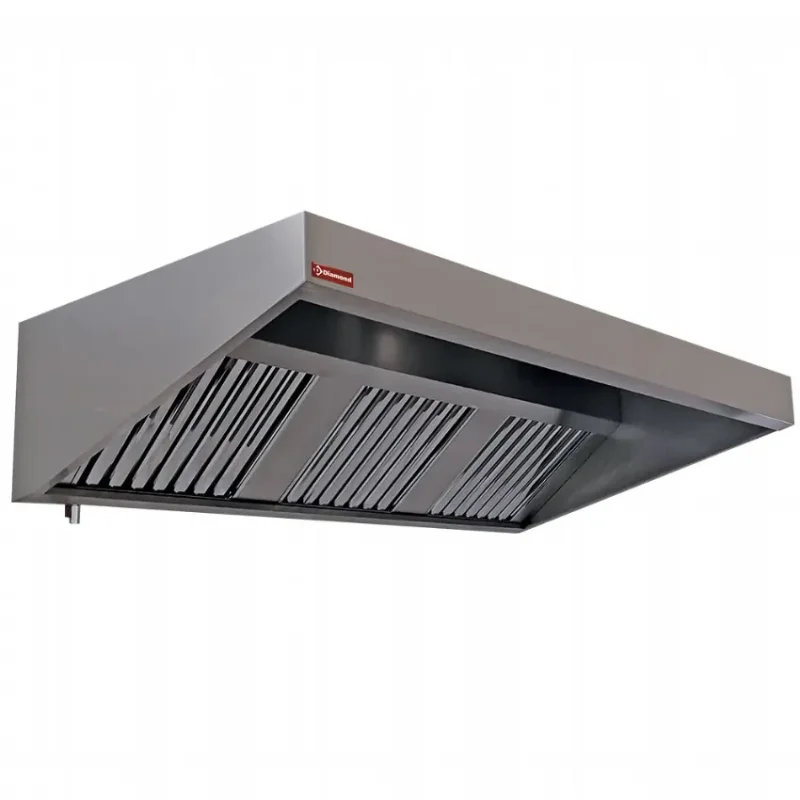 Achat Immédiat Hotte sans moteur murale 2 filtres labyrinthes 1000x400x500 mm