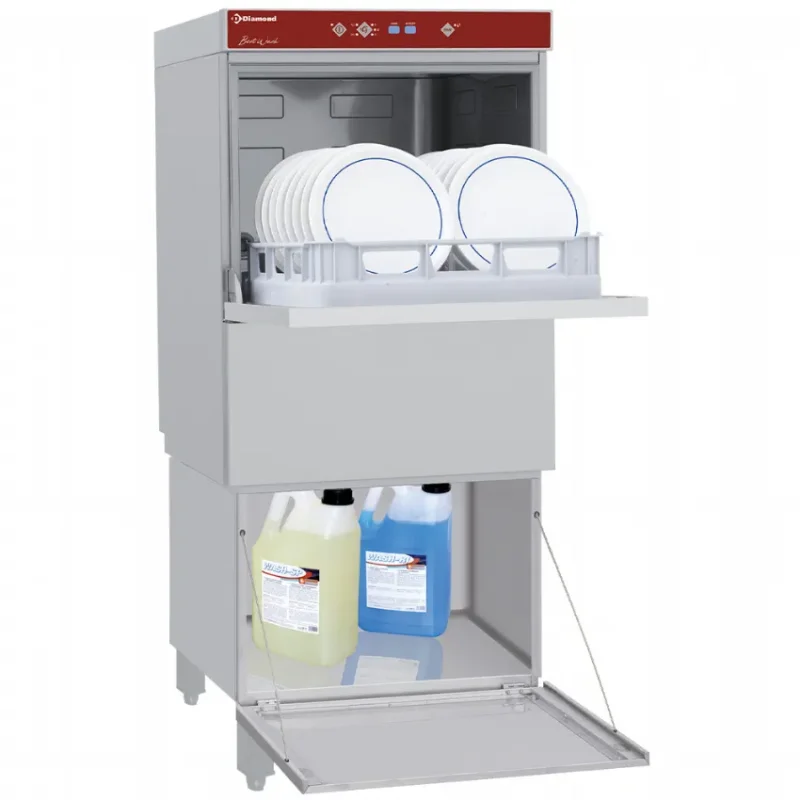 Usine Directe Pack lave-vaisselle panier 500x500 mm avec soubassement pour lave-vaisselle