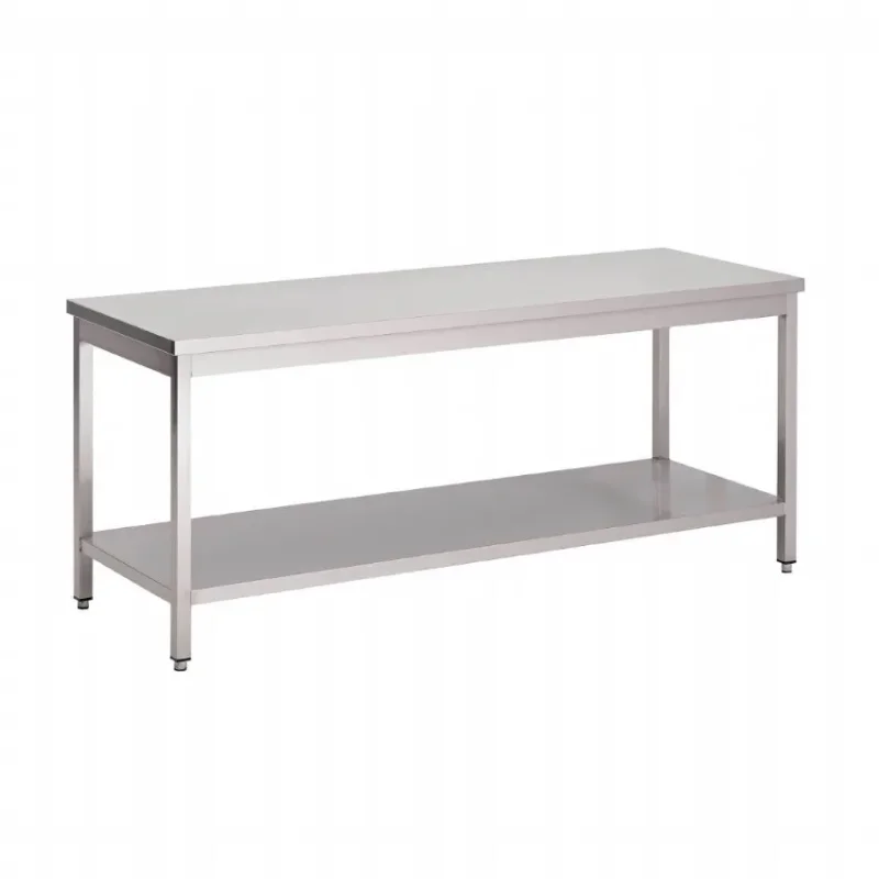 Vente Flash Table inox avec étagère basse 1600 x 700 x 880mm