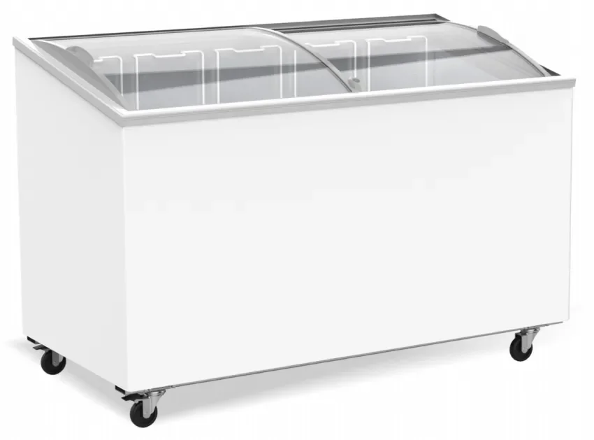 Achat Immédiat Congélateur bahut professionnel avec couvercle verre négatif 397 l