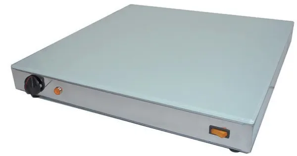 Plaque chauffante de présentation en verre blanc 1000x500x80 mm Prix Réduit