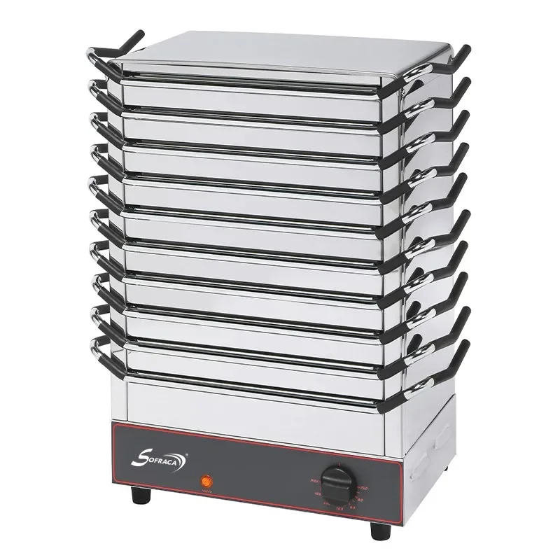 Chauffe plat professionnel monophasé à 10 plaques 270 x 150 mm Soldes