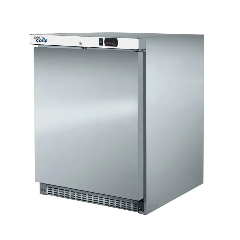 Armoire réfrigérée professionnelle positive inox 1 porte pleine 200 litres gaz r600a Pas Cher