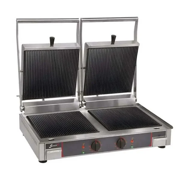 Grill panini vitrocéramique professionnel double plaques rainurées Must-Have