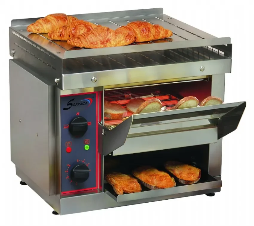 Certifié Toaster professionnel à convoyeur à quartz 300 à 540 toasts/heure