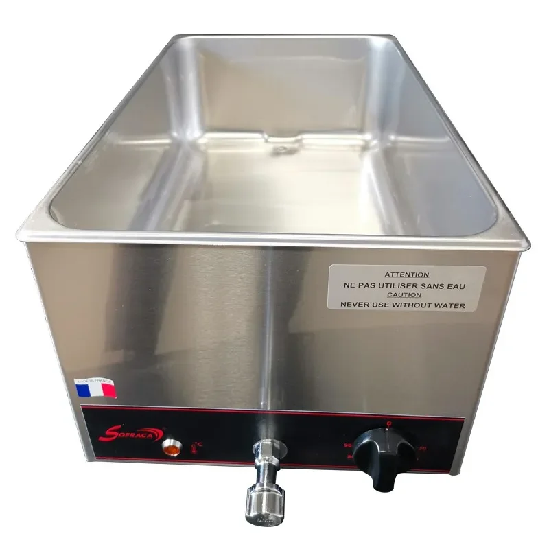 Bon Marché Bain-marie professionnel monophasé 325x524x260 mm capacité gn 1/1 avec vidange en profondeur