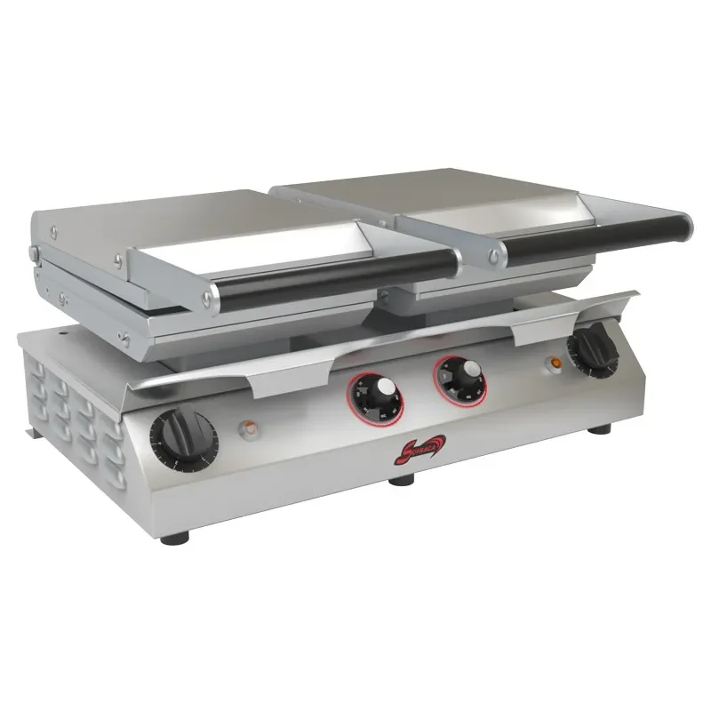 Authentique Gaufrier électrique professionnel express monophasé 2 fers en fonte d'aluminium 24 alvéoles