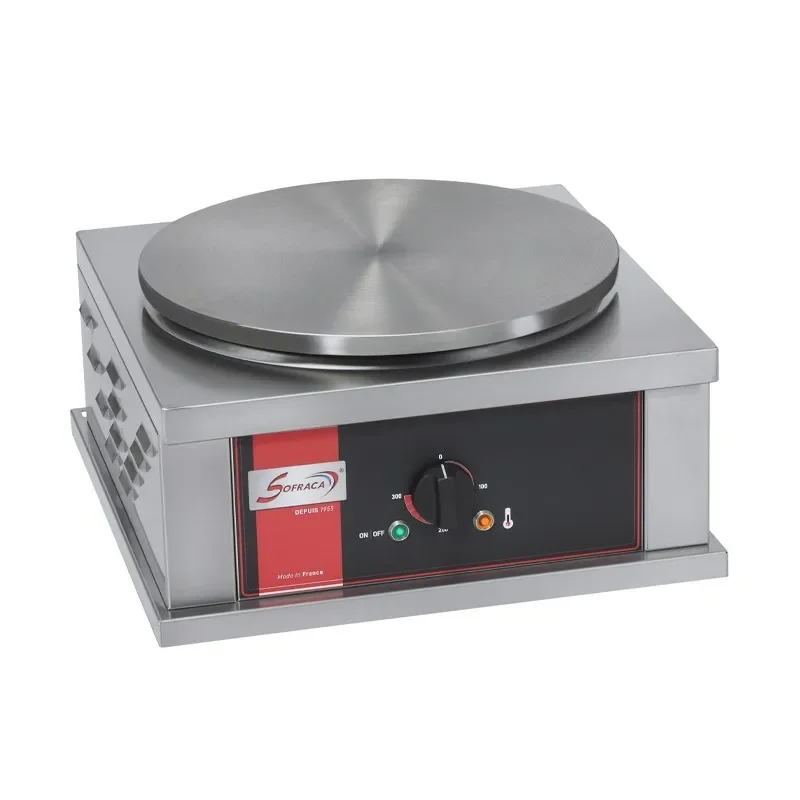 Crêpière électrique professionnelle carrée à usage intensif diamètre 40 cm Haute Qualité