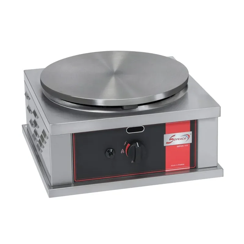 Bon Marché Crêpière gaz professionnelle simple et carrée à usage intensif diamètre 40 cm