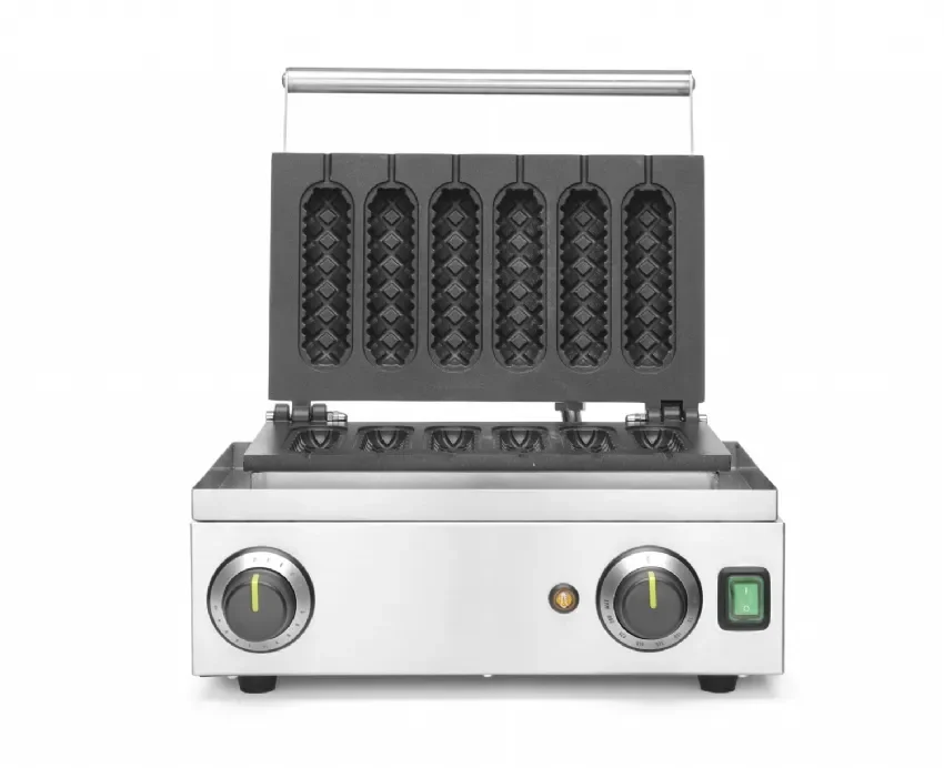 Gaufrier électrique professionnel pour 6 gaufres sucettes ou gaufres à la saucisse Commander Vite