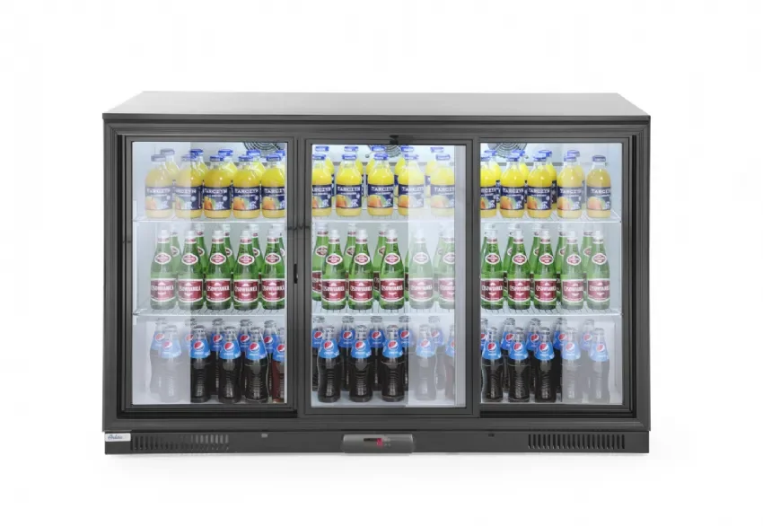 Offre Limitée Arrière de bar réfrigéré professionnel 3 portes coulissantes 338 litres 2/10°c