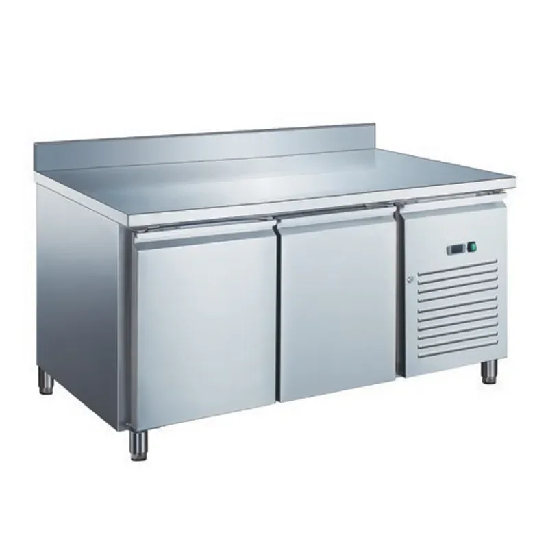 Table réfrigérée inox négative avec évaporateur ventilé 2 portes 282 litres Bon Plan