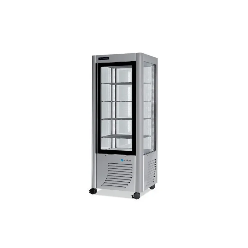 Retour Gratuit Vitrine spéciale chocolat 4 faces vitrées 400 litres tournante / plateaux verres 1 porte