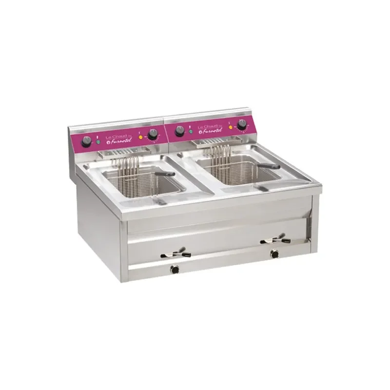 Friteuse sur table électrique 2 x 12 litres 2 bacs Acheter Direct