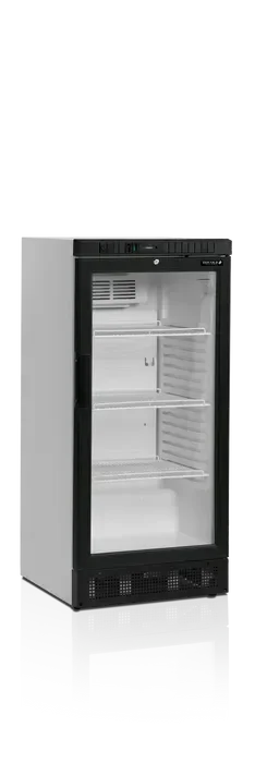Super Prix Réfrigérateur à boissons 215 litres extérieur blanc porte aluminium noir