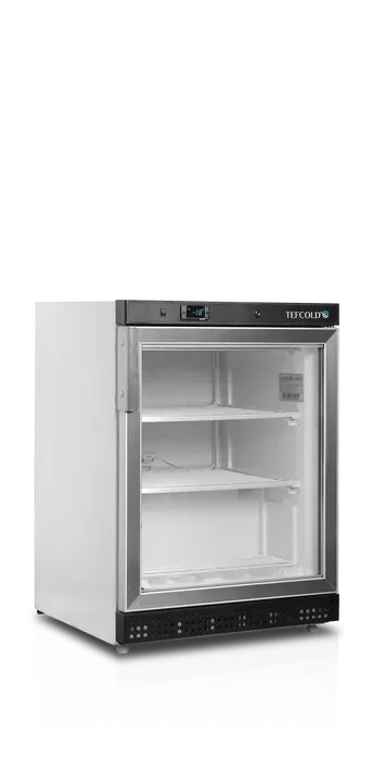 Congélateurs verticaux de vitrine 200 litres armoire blanche porte acier avec porte vitrée Top Vente