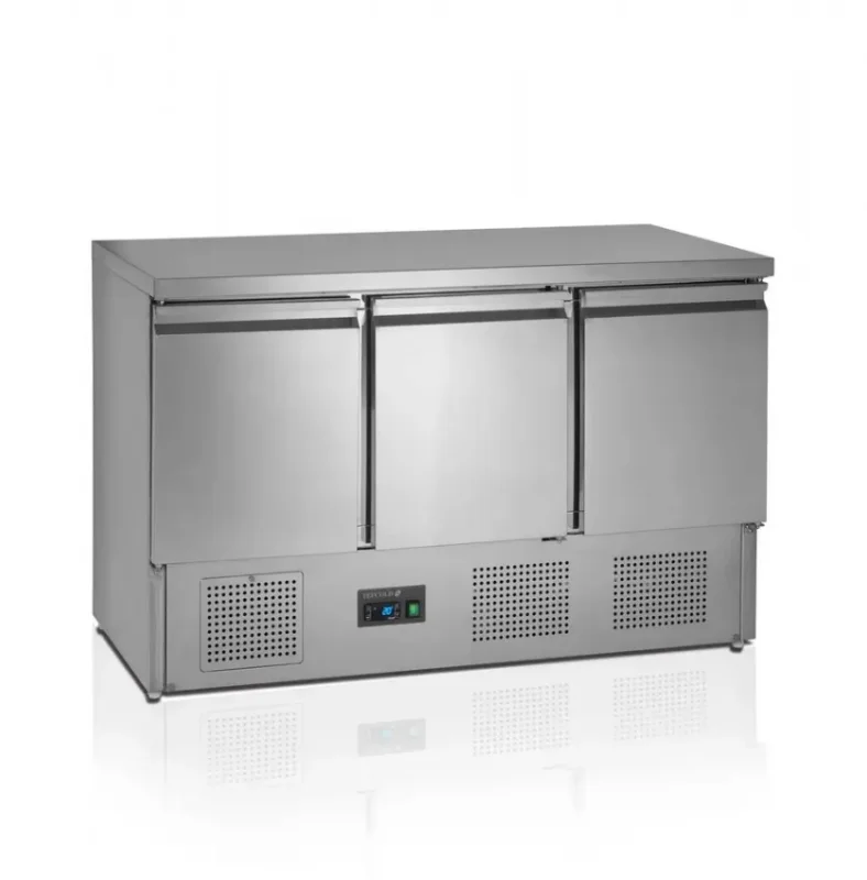 Prix Promo Comptoir pour saladette 3 portes dessus plat 400 litres inox 304