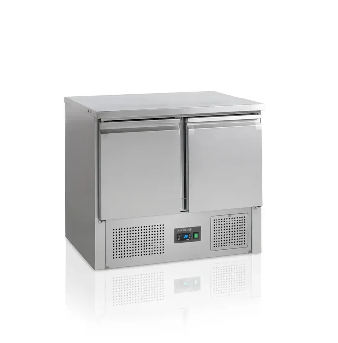 Commander Maintenant Saladette negative 2 portes dessus plat inox 304