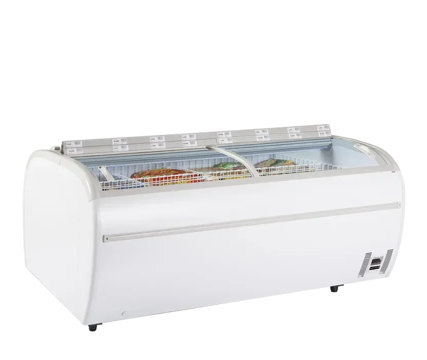 Top Vente Réfrigérateur convertible en congélateur de supermarché conception pour ilot 1697 litres blanc