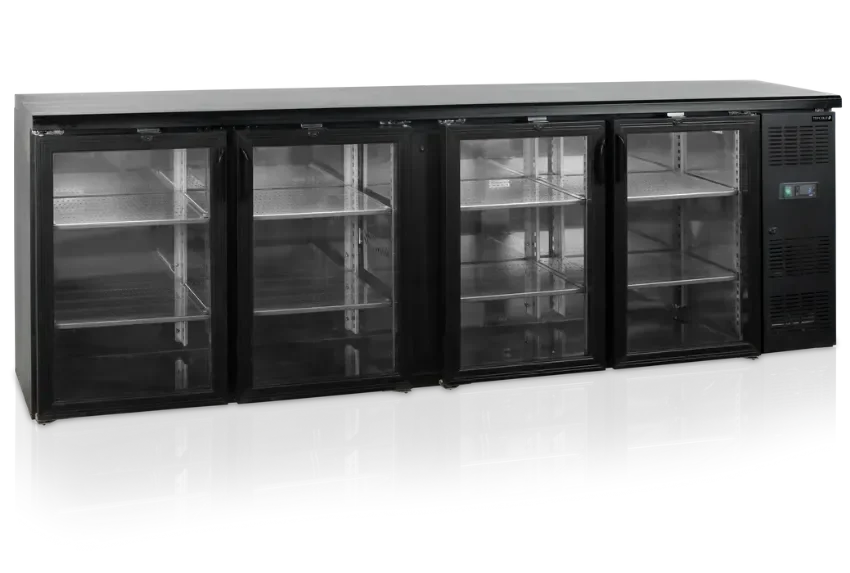 Soldes Arrière de bar 4 portes vitrée groupe sur le coté 630 litres