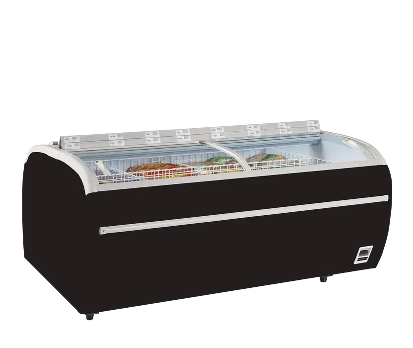 Congélateur libre service conception pour ilot noir 1697 litres Solde