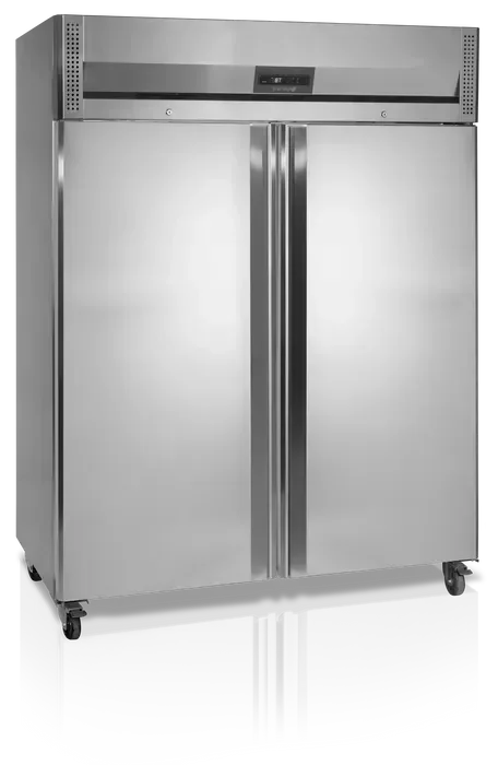 Réfrigérateur vertical 2 portes gn2/1 1410 litres premium inox 304 Achat Immédiat