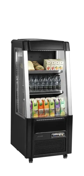 Vitrine self service réfrigérée noir façade ouverte basse - 192 litres Achetez Aujourd’hui